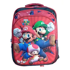 Mochila Escolar Mario Bros Y Luigi 3d - Mario Bross 