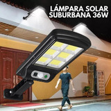 Lampara Solar 36w Suburbana 108-11 C/sensor Y Ctrol