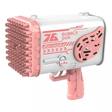 Máquina Lança Bolhas Automático Bazooka 76 Furos Rainbow