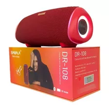 Caixa De Som Sabala Dr-108 Stereo 360 - Bluetooth 5.0 - 10w Cor Vermelho