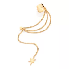 Brinco Ear Cuff Pressão Estrela Na Ponta Rommanel 526718 Gb