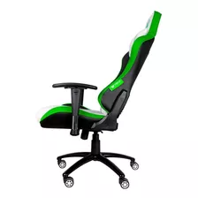 Silla Xbox Pro Gamer Koskin Blanco/verde Brazos 2d Inclinaci Color Blanco