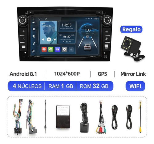 Radio 1+32g Para Opel Astra Vectra Corsa Zafira Meriva Foto 2