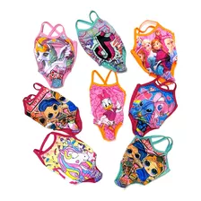 Mallas Enterizas Nena De Lycra 4 Al 14 C/personajes Pack X12