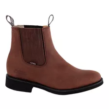 Bota Botín Roper De Piel En Color Café Para Hombre 0555