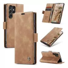 Case Capa Carteira Couro Magnética Para Samsung S23 Ultra