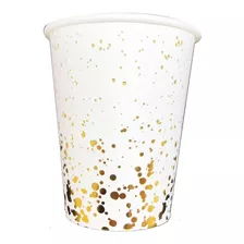 Vasos De Polipapel Con Estrellas O Puntitos Dorados X8