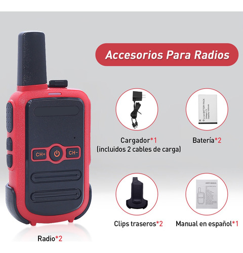 Radios De Comunicacin Largo Alcance Walkie Talkie Porttil Foto 10