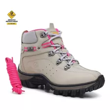 Bota Feminina Adventure Coturno De Segurança Com C. A Couro