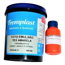 Emulsão Amarela 900ml Serigrafia + Sensibiliz. Bicrom. 100ml