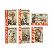 Ecuador 1976 Fundacion De Guayaquil Serie Mint Aerea 619/24 