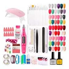 Kit De Uñas Semipermanente Completo 60 Articulos Cabina 5w