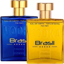 Kit Perfume Vodka Brasil Azul E Amarelo 100ml