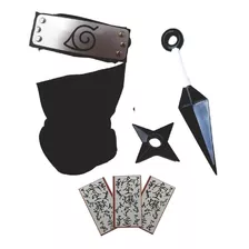 Kunai E Bandana Com Balaclava Kakashi 2 Shuriken Kit Novo