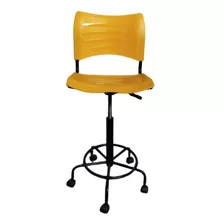 Cadeira Caixa Alta Plastica Com Rodizios Popmov
