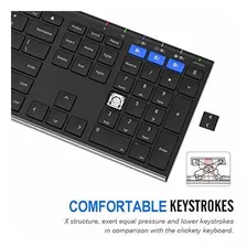 Teclado Universal Bluetooth Multi-dispositivo De Acero Inoxi