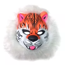 Máscara Tigre Melena Disfraz Halloween - Ciudad Cotillón