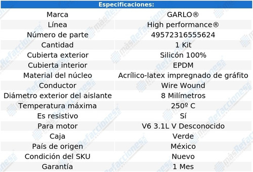 Kit Cables Bujias Tempest 3.1l 90 Al 91 High Performance Foto 2