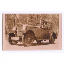 Antigua Foto Postal Auto Aleman Hanomag 3/16 4/20 Año 1930