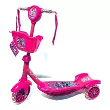 Patinete Infantil Musical Frozen 3 Rodas Com Luzes E Cesta Cor Lol (rosa) Homem Aranha