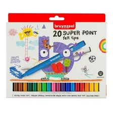 Plumones Superpoints 20 Colores Bruynzeel