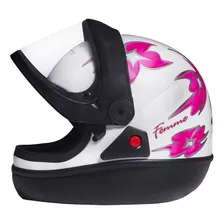 Capacete Para Moto Integral San Marino Femme Branco Tam. 58