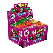 Diploko Monsters + Neon Pirulito Brilha No Escuro 30 Unidades