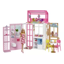 Playset Da Barbie Casa Glam Com Boneca Barbie Todo Mobiliado