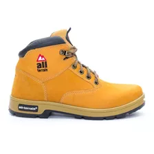 Bota All Terrain Mostarda Robust Couro Nobuck Atr 22 Cadarço