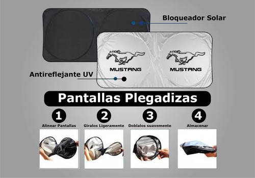 Protector Parabrisas Con Logo Ford Mustang 2015-2019 Foto 2