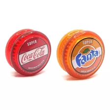 Kit Com 2 Io-io (ioio,yo-yo) De Rolamento Coca Profissional Cor Coca Vermelho/fanta Laranja