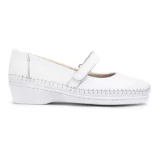 Calçado Feminino Branco Linha Conforto Sapato Mocassim