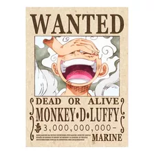 One Piece 1 Poster Grande Luffy 48x33cm Wanted 2022 Se Busca