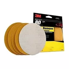 Lija 3m Redonda Velcro 150mm - 6'' Grano 80 Set X10 Unidades