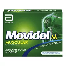 Movidol M Muscular 8 Tabletas Alivio Del Dolor Muscular