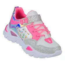 Tenis Moda Plataforma Niña Lila Textil Miss Pink 06903736