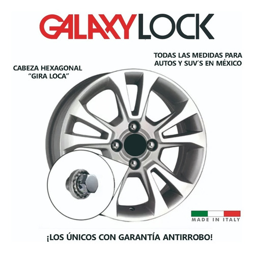 Tuercas Y Birlos De Seguridad Galaxy Lock Nissan Kicks 2019  Foto 3