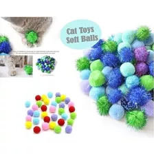 Pelota Suave Ballmie Para Gatos Colores Variados X 6 Unids Color Surtido