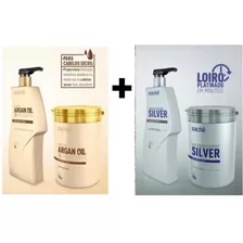 1 Kit Argan Oil E 1 Kit Silver Sachê Professional 