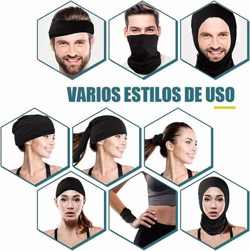 5 Pack Full Bandanas- Mascara Deportivas Para Moto Ciclismo Foto 5