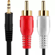 Cable Rca Miniplug Audio Auxiliar Macho 3,5 Mm 1.8 Mts 2x1