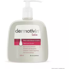 Sabonete Líquido Facial Para Acne Dermotivin Salix 300ml