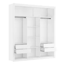 Closet Casal 4 Gavetas Amoudi Móveis Cor Branco