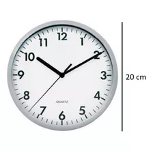 Relógio De Parede Pequeno 20cm Decoração Prata