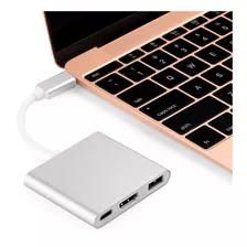 Hub Usb Tipo C Thunderbolt 3.0 Adaptador Com Hdmi Usb Tipo C