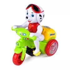 Moto Bike Triciclo Cachorro Empina Gira 360 Sons Luz Bate