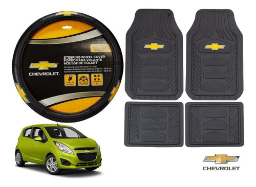 Tapetes 4pz Chevrolet + Cubrevolante Spark 2015