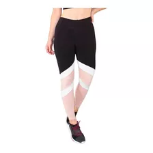 Calça Legging Preto Com Faixas Branco E Chocolate