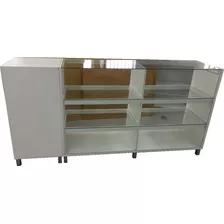 Mueble Mostrador Vitrina 1.50mts + Mostrador Caja 50 Cms