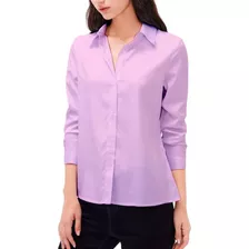 Camisa Social Feminina Manga 3/4 De Não Amassa Plus Size